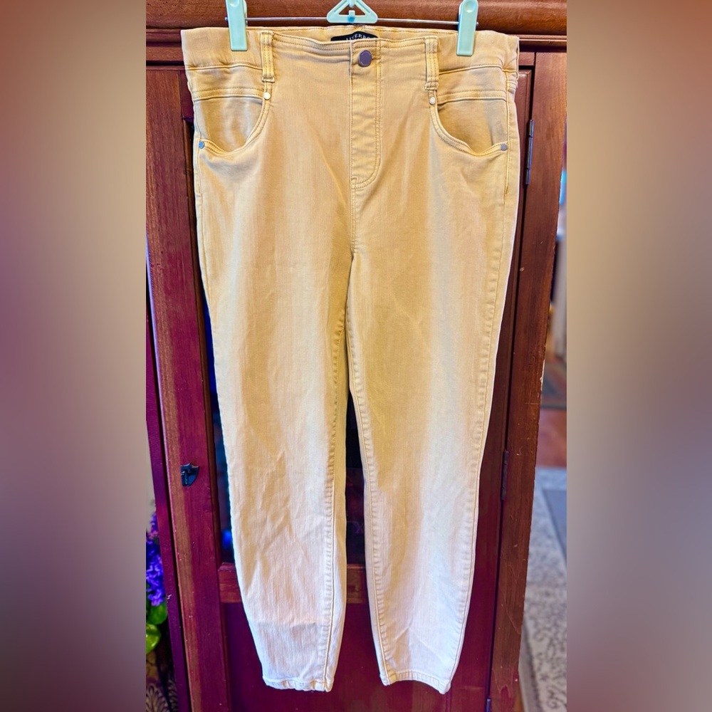 Liverpool Light Mustard High Rise Jeans Straight Leg